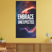 Omarm het onverwachte canvas afdruk (Insitu (Woonkamer))