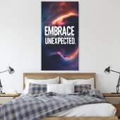 Omarm het onverwachte canvas afdruk (Insitu (Slaapkamer))