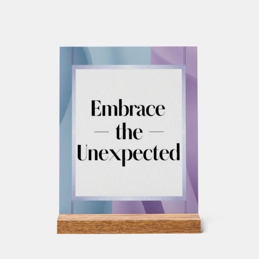 Omarm het onverwachte optie 2 acryl bord (Voorkant)