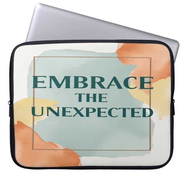 Omarm het onverwachte optie 2 laptop sleeve (Voorkant)