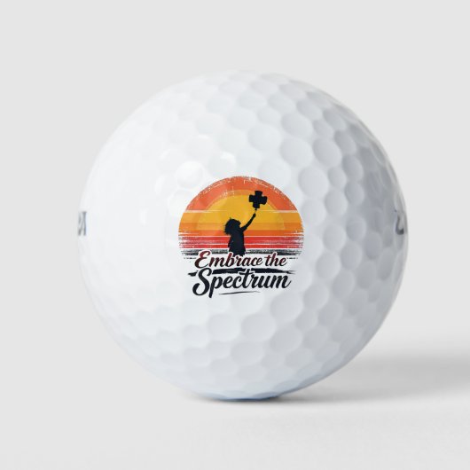 Omarm het Spectrum Autisme Bewustzijn Golfballen (Voorkant)