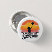 Omarm het Spectrum Autisme Bewustzijn Ronde Button 3,2 Cm (Voorkant /achterkant)