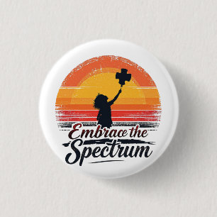 Omarm het Spectrum Autisme Bewustzijn Ronde Button 3,2 Cm