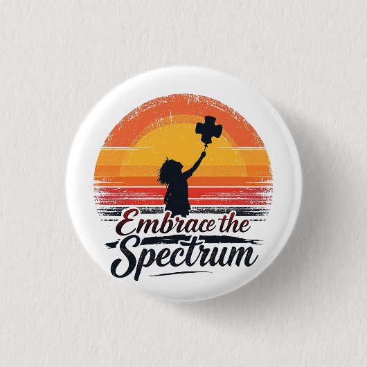 Omarm het Spectrum Autisme Bewustzijn Ronde Button 3,2 Cm (Voorkant)