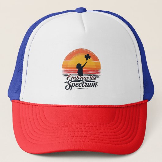 Omarm het Spectrum Autisme Bewustzijn Trucker Pet (Voorkant)