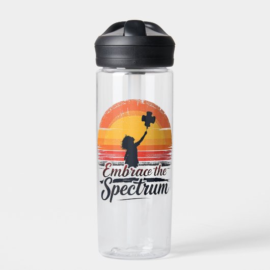 Omarm het Spectrum Autisme Bewustzijn Waterfles (Voorkant)
