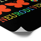 Omarm het spectrum van neurodiversiteit en autisme poster (Hoek)