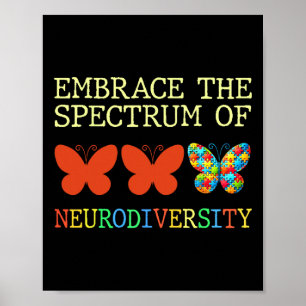 Omarm het spectrum van neurodiversiteit en autisme poster