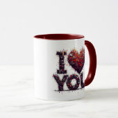 Omarm in een Mok met ‘I Love You’ Woorden (Voorkant rechts)