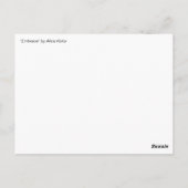 Omarm Interraciaal koppel knuffelen kunstwerk Briefkaart (Achterkant)