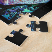 Omarm Interraciaal koppel knuffelen kunstwerk Legpuzzel (Zijkant)