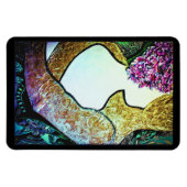 Omarm Interraciaal koppel knuffelen kunstwerk Magneet (Horizontaal)