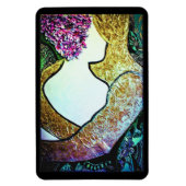 Omarm Interraciaal koppel knuffelen kunstwerk Magneet (Verticaal)