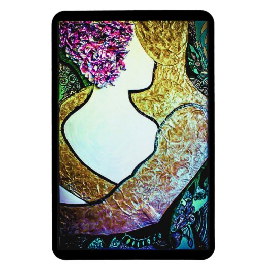 Omarm Interraciaal koppel knuffelen kunstwerk Magneet (Verticaal)