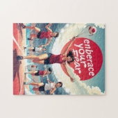 Omarm je angst - Kawaii Motivatie Runner Legpuzzel (Horizontaal)