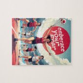 Omarm je angst - Kawaii Motivatie Runner Legpuzzel (Horizontaal)