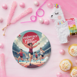 Omarm je angst - Kawaii Motivatie Runner Papieren Bordje