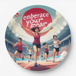 Omarm je angst - Kawaii Motivatie Runner Papieren Bordje