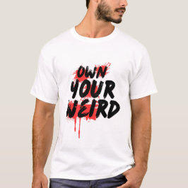 Omarm je eigenheid - Krachtige Grunge-typografie T-shirt