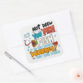 Omarm je eigenzinnigheid: het is je vis! vierkante sticker (Envelop)