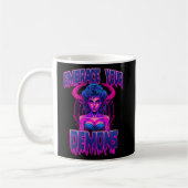 Omarm je innerlijke demon 80s Death Metal Succubus Koffiemok (Links)