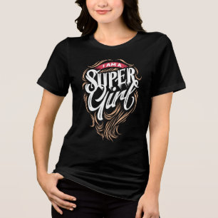 Omarm je innerlijke held "Ik ben een Supergirl" Tri-Blend Shirt