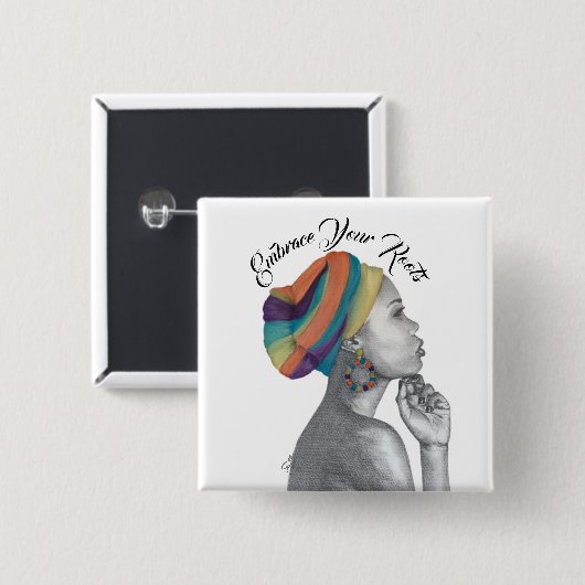 Omarm je Roots Revers Button (Voorkant /achterkant)