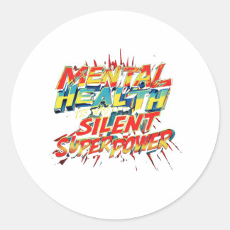 Omarm je Superpower Ronde Sticker
