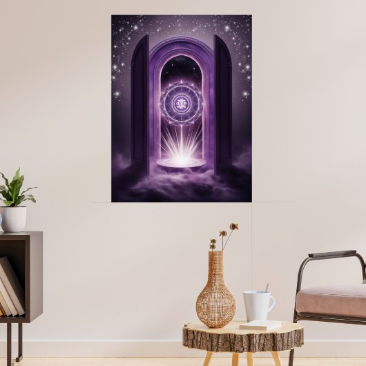 Omarm je teken | Zodiac Mandala Wall Art Poster (Woonkamer 3)