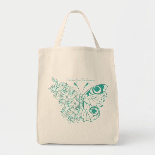 Omarm je transformatie Vlinder Tote Bag (Voorkant)