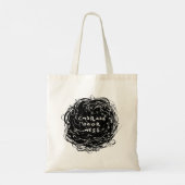 Omarm je troep tote bag (Achterkant)