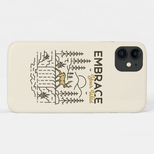 Omarm je wild Case-Mate iPhone case (Achterkant (horizontaal))