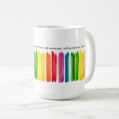'Omarm jezelf' Regenboog Mok (Voorkant rechts)