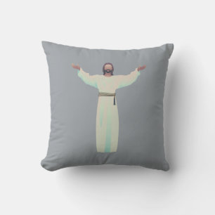Omarm Jezus - gooi kussen in het grijs