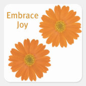 Omarm Joy Daisies Vierkante Sticker (Voorkant)