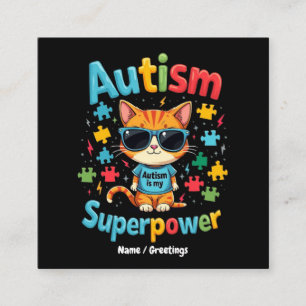 Omarm Kat Liefhebber Autisme Is Mijn Superkracht  Vierkante Visitekaartje