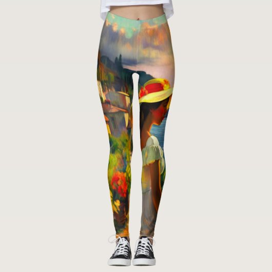 Omarm kunst met elke stap leggings (Voorkant)
