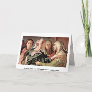 Omarm Maria en St. Elizabeth door Jacopo Pontormo Kaart