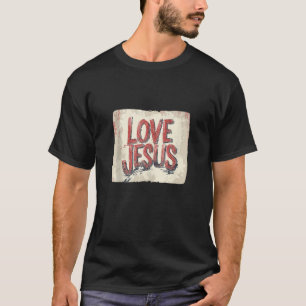 Omarm mededogen en liefde als Jezus kostuum Tan T-shirt