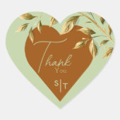 Omarm Natuurlijke Elegantie Hart Sticker (Voorkant)