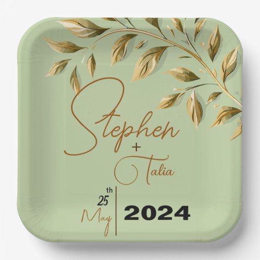 Omarm Natuurlijke Elegantie Papieren Bordje (Voorkant)