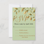 Omarm Natuurlijke Elegantie RSVP Kaartje (Voorkant)