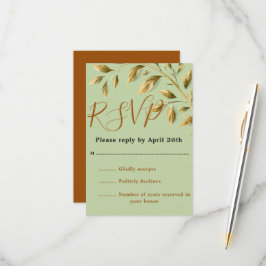 Omarm Natuurlijke Elegantie RSVP Kaartje