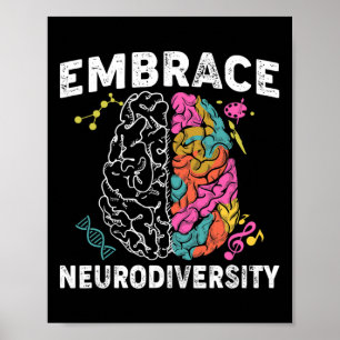Omarm Neurodiversiteit Adhd Autisme Bewustzijn Poster