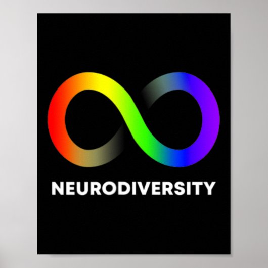 Omarm Neurodiversiteit Autisme Adhd Asd Oneindighe Poster (Voorkant)