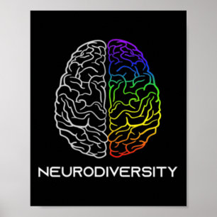 Omarm Neurodiversiteit Autisme Adhd Asd Regenboog Poster