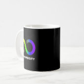 Omarm neurodiversiteit Autisme ADHD ASS Infinity R Koffiemok (Voorkant links)