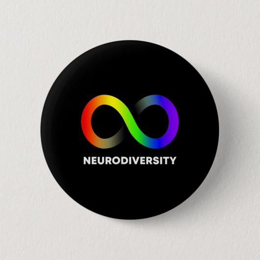 Omarm neurodiversiteit Autisme ADHD ASS Infinity R Ronde Button 5,7 Cm (Voorkant)