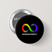 Omarm neurodiversiteit Autisme ADHD ASS Infinity R Ronde Button 5,7 Cm (Voorkant /achterkant)