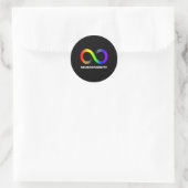 Omarm neurodiversiteit Autisme ADHD ASS Infinity R Ronde Sticker (Tas)